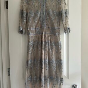 Elegant Sheer Floral Dress